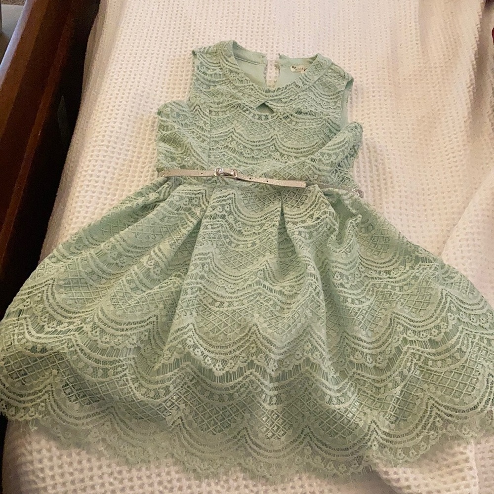 Knitworks Girls Mint Green dress. Size 12